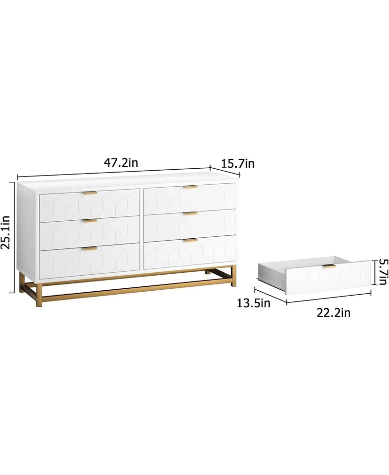 gaomon 6 Drawer Dresser Handles for Bedroom and Hallway