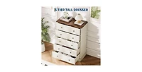 gaomon 5 Drawer Dresser for Bedroom, Tall Vertical Chest of Drawers