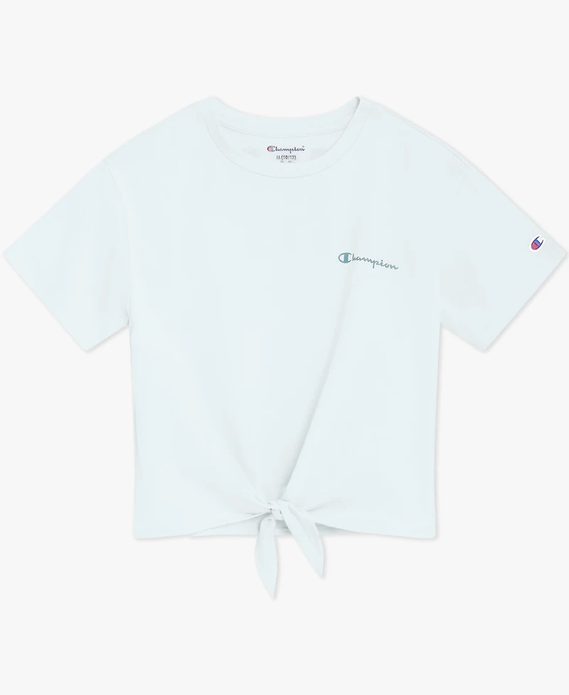 Champion Girls' 7-16 Tie-Front Short-Sleeve Top
