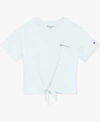 Champion Girls' 7-16 Tie-Front Short-Sleeve Top