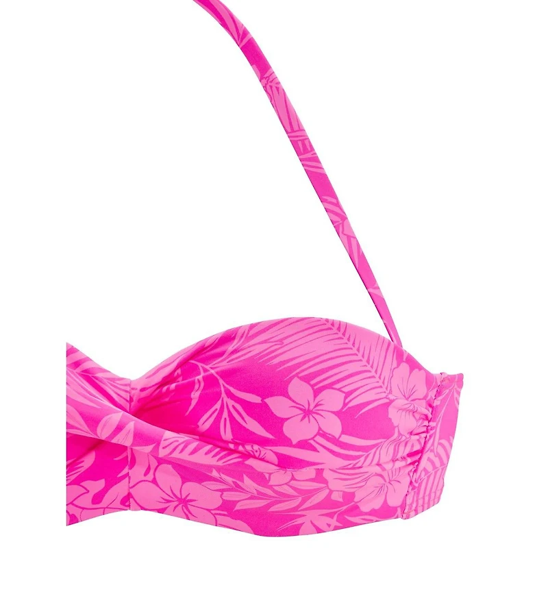 Lascana Women's Tropical Twist Bandeau Bikini Swimsuit Top Bra Sizing