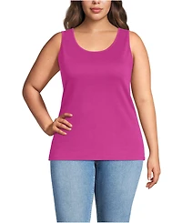 Lands' End Women's Plus Cotton Tank Top