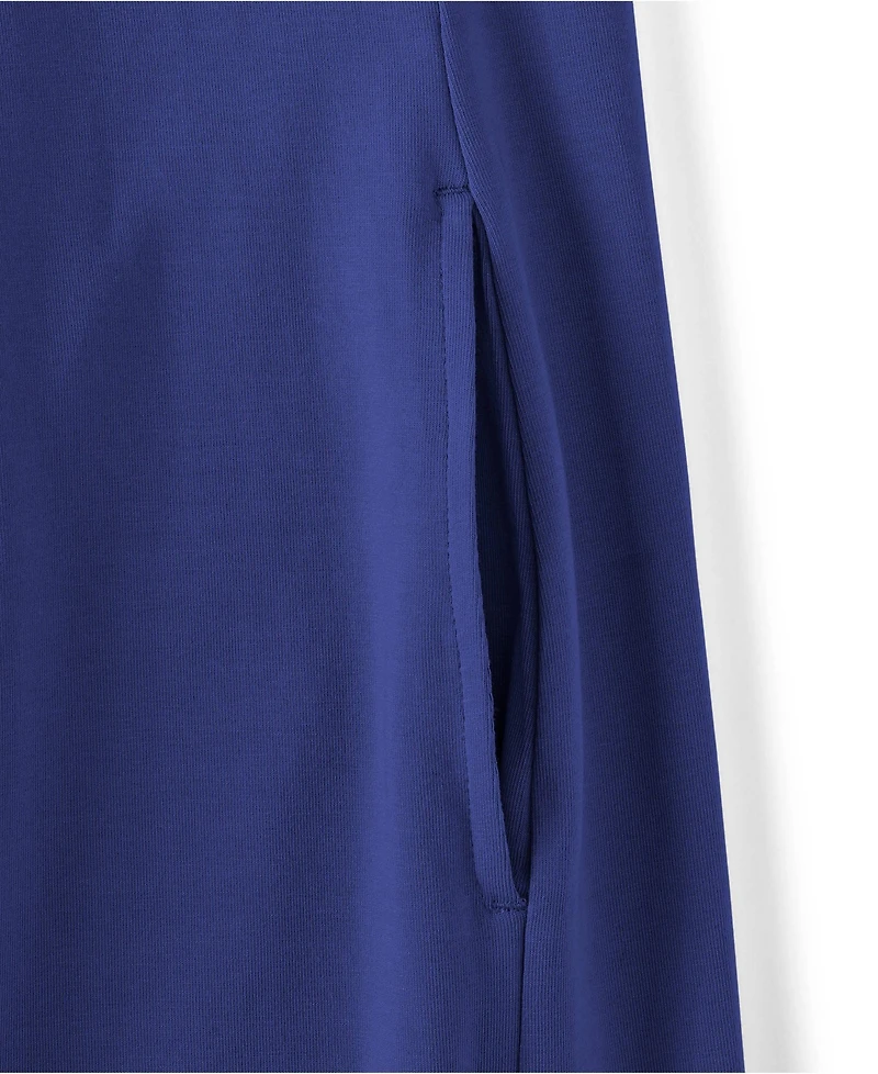 Lands' End Plus Cotton Modal Pintuck Short Sleeve Dress