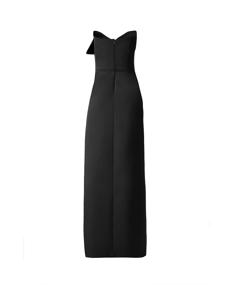 Ivonne Women's Strapless Gown With Front Leg Opening