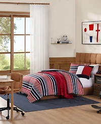 Tommy Hilfiger Favorite Stripe Washed Microfiber -Pc. Comforter Set