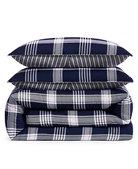 Tommy Hilfiger Huntingdon Plaid Washed Microfiber -Pc. Comforter Set