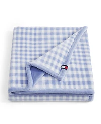 Tommy Hilfiger Modern Check Printed Plush Throw, 70" x 50"