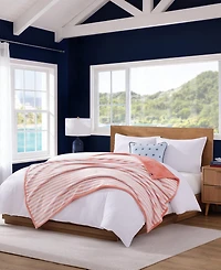 Tommy Hilfiger Laguna Beach Stripe Printed Plush Throw, 70" x 50"