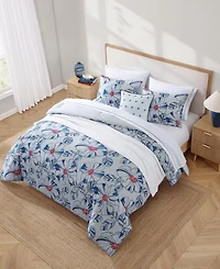 Tommy Hilfiger Paradise Cove Floral Cotton Reversible 3-Pc. Comforter Set, King