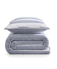 Tommy Hilfiger Capri Stripe Cotton Reversible 3-Pc. Quilt Set