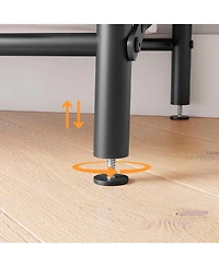 Gaomon Hall Tree Coat Rack with Shoe Storage Bench, 5 Hooks, Metal Frame & Wood Look Design, 60cm Wide Entryway Organizer