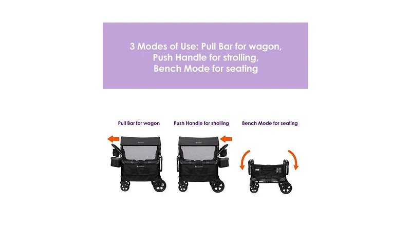 Baby Trend Kids Trend Quest 3-in-1 Stroller Wagon