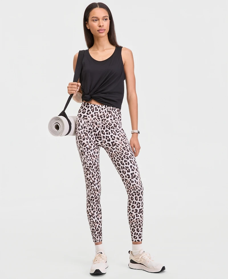 Id Ideology Women's Cheetah-Print 7/8 Compression Leggings, Macy's Exclusive