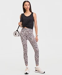 Id Ideology Women's Cheetah-Print 7/8 Compression Leggings, Macy's Exclusive