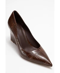 Prologue Shoes Women's Puera Pointed Toe Wedge Pump