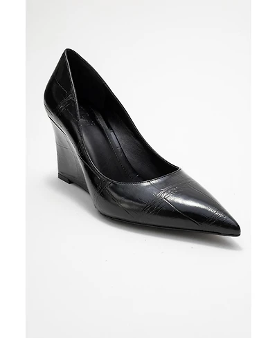 Prologue Shoes Women's Puera Pointed Toe Wedge Pump