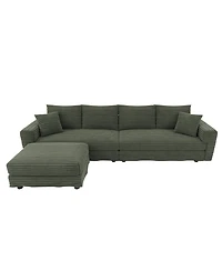 Streamdale Furniture Plush Corduroy 4-Seat Sofa
