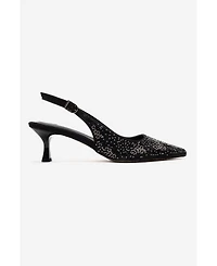 Prologue Shoes Women's Nella Embellished Slingback Pointed Toe Pump