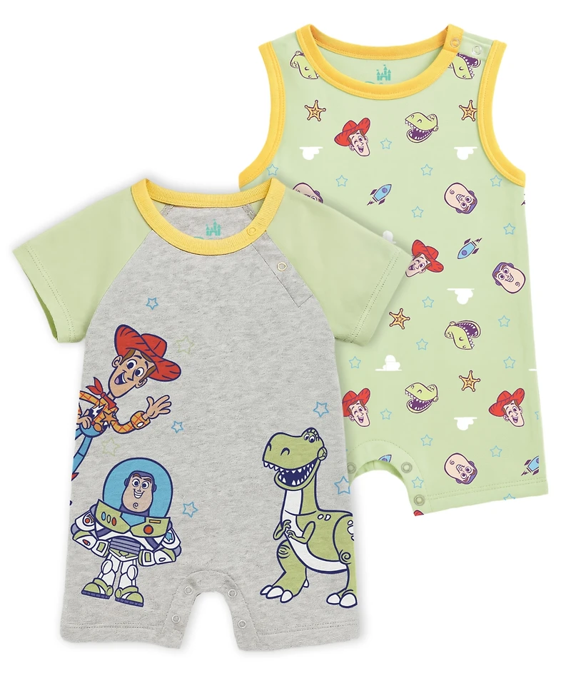 Disney Baby Boys' Toy Story Print Romper, 2-Pack