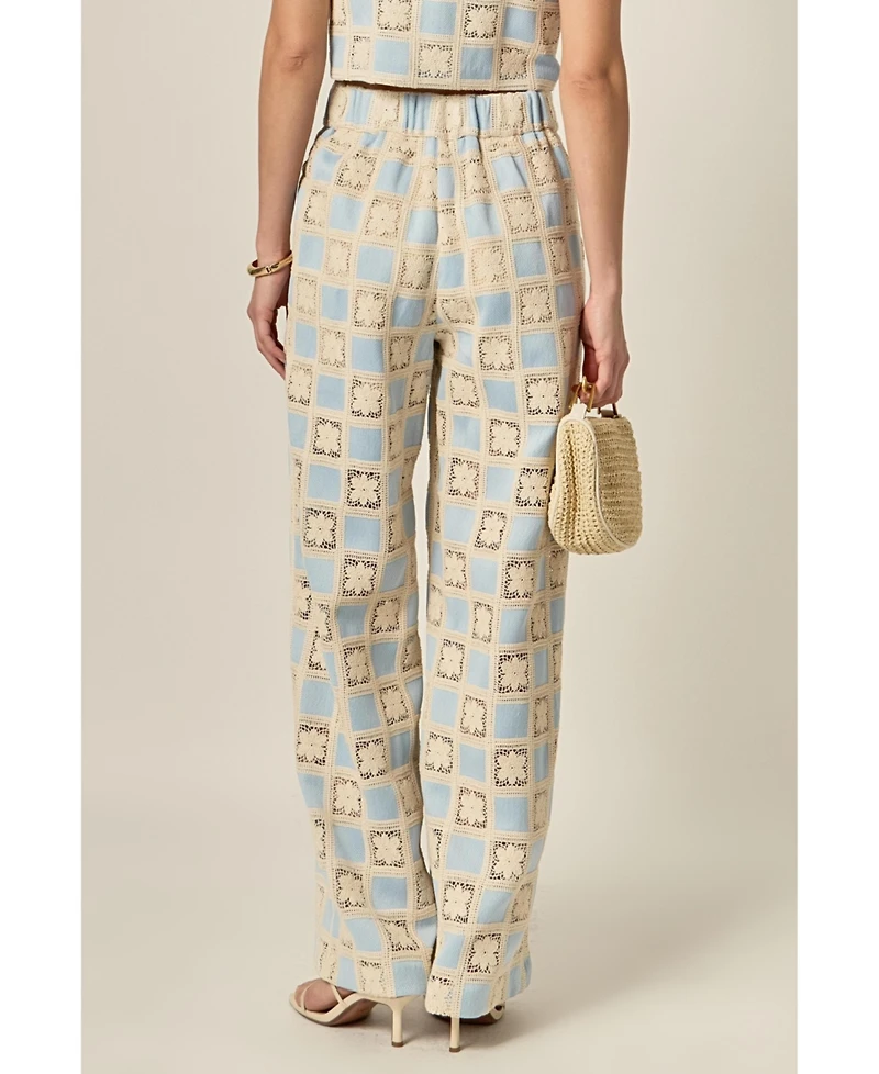 English Factory Women's Crochet Long Pants