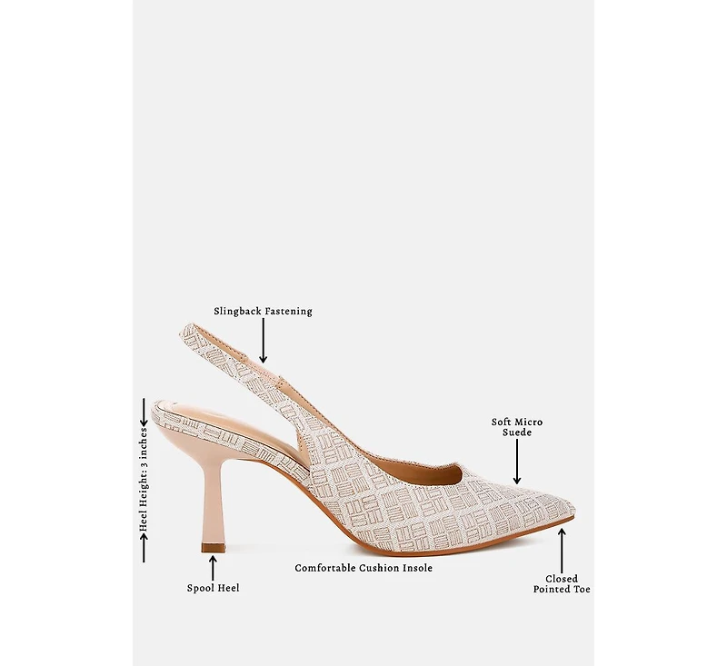 London Rag Womens Faina Pointed Toe Kitten Heel Pumps