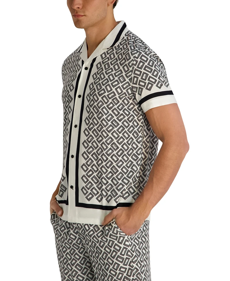 Karl Lagerfeld Paris Men's Double L Short-Sleeve Shirt