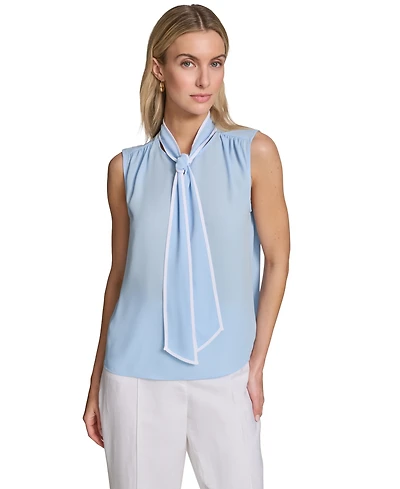 Calvin Klein Women's Sleeveless Pleated Top