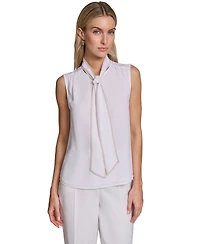 Calvin Klein Women's Sleeveless Pleated Top