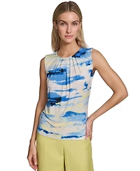 Calvin Klein Women's Printed Crew Neck Camisole Top