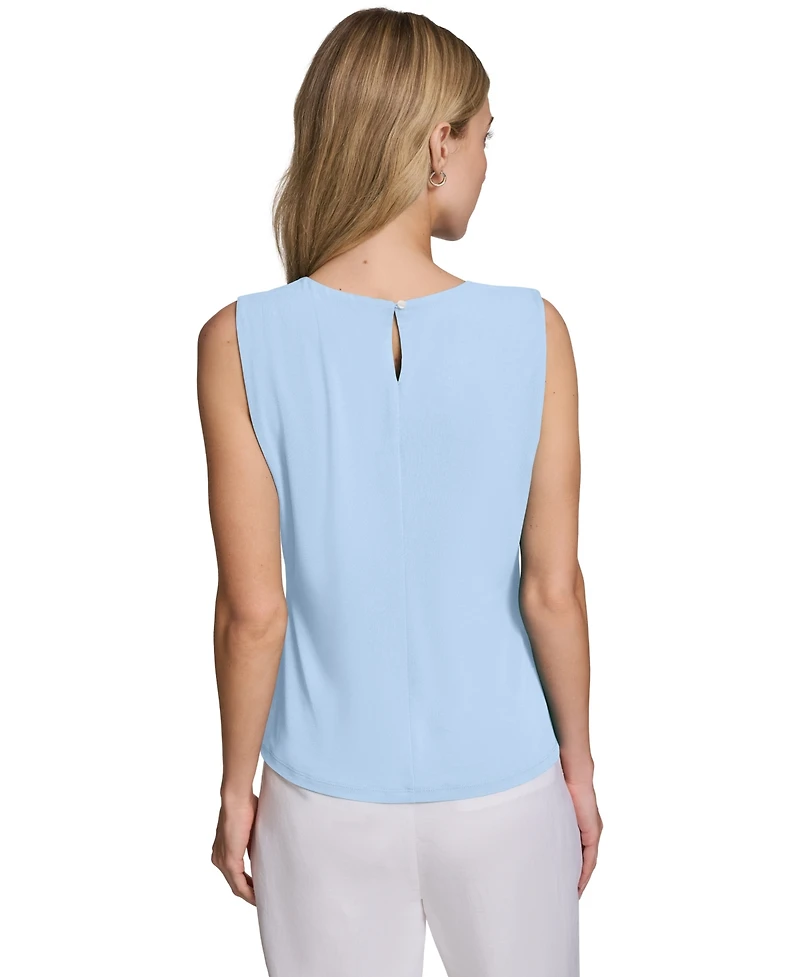 Calvin Klein Women's Pleated Crew Neck Cami Top