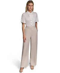 Calvin Klein Women's Mid-Rise Wide-Leg Pants