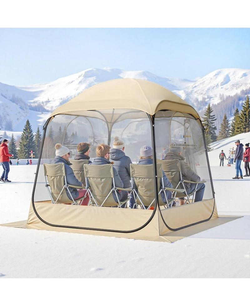 Mecale Pop-Up Sports Bubble Tent for 2–4 People with Floor Mat and Cover