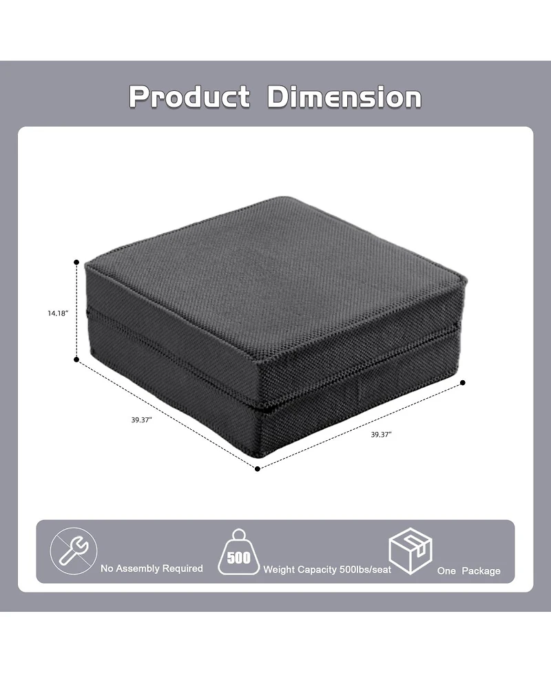 Streamdale Furniture Mahjong Sofa, Convertible Floor Sofa Bed