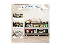 Slickblue Wooden Kids Bookcase and Toy Organizer with 2 Drawers