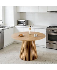 Streamdale Furniture Extendable Mid-Century Modern Pedestal Dining/Coffee Table (6-10 People)