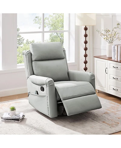 Streamdale Furniture Streamdale Modern 8-Point Massage Recliner with Heat & Storage