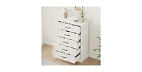 gaomon 5 Drawer Dresser for Bedroom, Wooden 5 Chest of Drawers 43in Tall with Large Storage Drawers