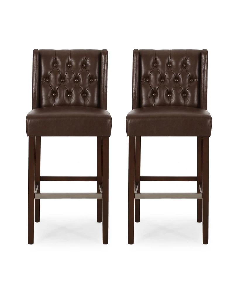 Streamdale Furniture Streamdale 30.5" Pu Upholstery Bar Stool w/Back & Metal Footrest