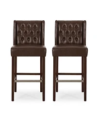 Streamdale Furniture Streamdale 30.5" Pu Upholstery Bar Stool w/Back & Metal Footrest