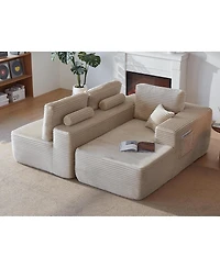 Streamdale Furniture 104" Cloud Sectional Sofa with L-Shape Chaise & Side Pockets