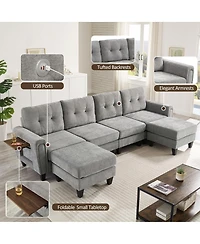 Streamdale Furniture Modern U-shaped Sectional Sofa