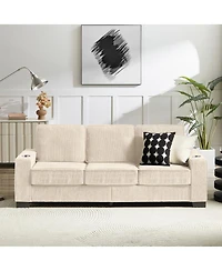 Streamdale Furniture 83.86" Corduroy Modern Compressed 3-Seater Sofa