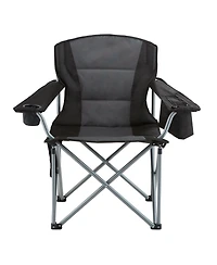 Mecale Portable Folding Camping Chair for Adults with Lumbar Support, Cup Holder and Cooler Bag