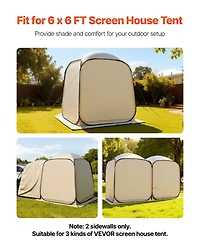 Mecale Sun Shade Covers for 6 x 6 Ft Screen House Tent, Pack of 2