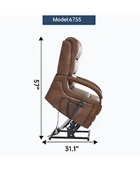 Streamdale Furniture Power Leatheraire Lift Recliner Heat Massage