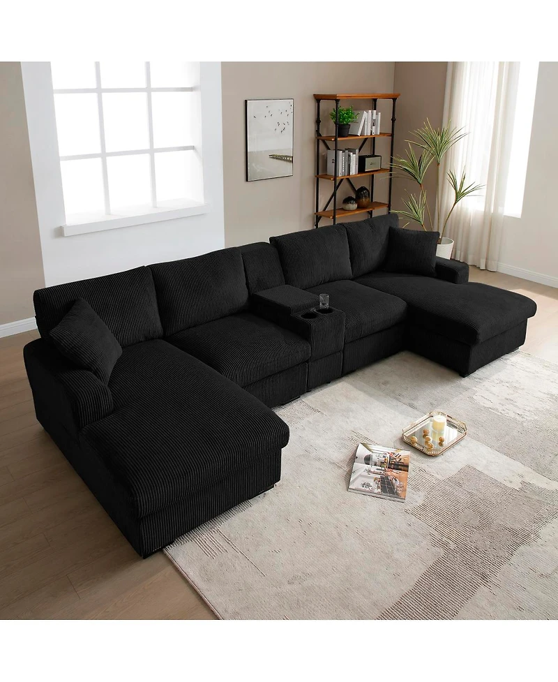 Streamdale Furniture U Shaped Cloud Couch Sectional Sofa