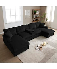 Streamdale Furniture U Shaped Cloud Couch Sectional Sofa