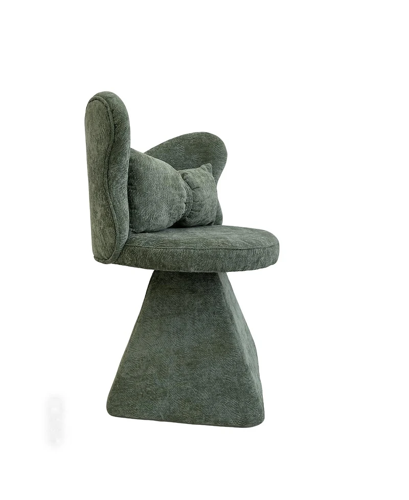 Streamdale Furniture Vanity Chair with Butterfly Back Swivel Accent Dining Makeup Stool