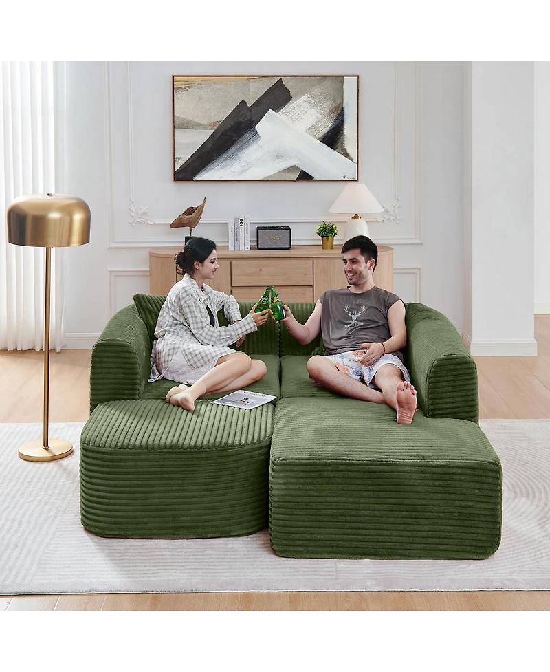 Streamdale Furniture 114" Cloud Sectional Couch with L-Shape Chaise