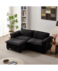 Streamdale Furniture Streamdale Living Room Furniture Big Loveseat Luxury Couch with Ottoman